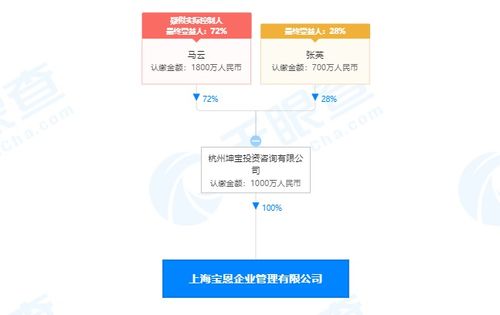 马云关联公司入股宝恩企业管理公司,持股比例100